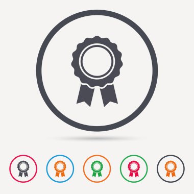 Madalya simgesi. Kazanan ödül amblemi işareti.