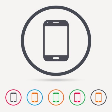 Akıllı telefon simgesi. Cep telefonu iletişim.