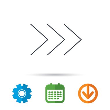 Sağ ok simgesi. İleri işareti.