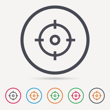 Hedef simgesi. Crosshair amaç işareti.