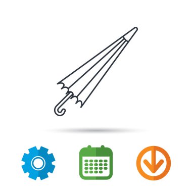 Şemsiye simgesi. Su koruma işareti.