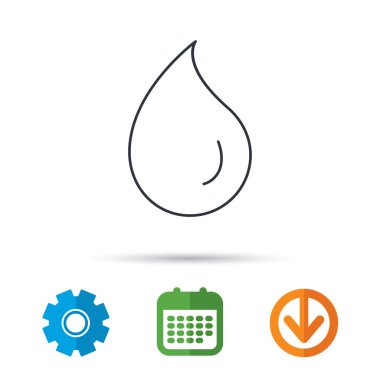 Su damla simgesi. Sıvı işareti.