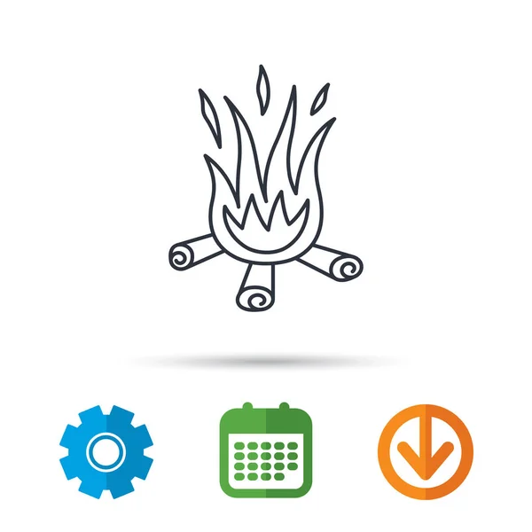 Bonfire icon. Fire sign. — Stock Vector