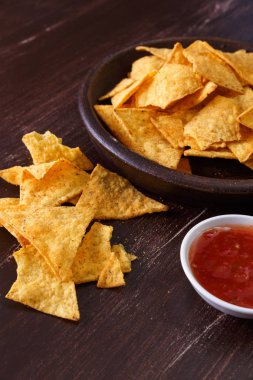 Cips cips. Lezzetli tuzlu tortilla snack.