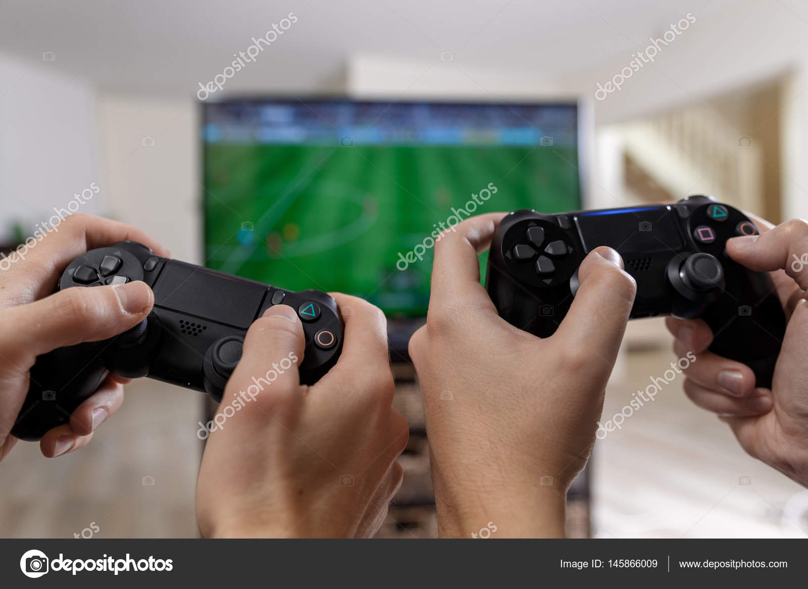 Free Photo  Person playing video games with controller on