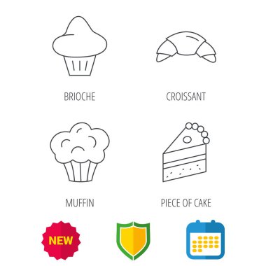 Kruvasan, börek ve çok kolay simgeleri.