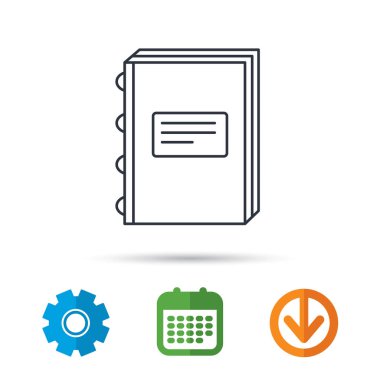 Kitap simgesi. Eğitim işareti.