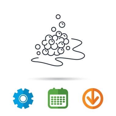 Kabarcıklar simgesi. İşareti banyo için köpük.