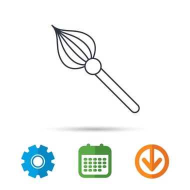 Fırça simgesi. Boya Fırçası aracı işareti.