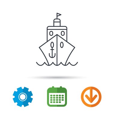 Cruise simgesi. Gemi seyahat işareti.