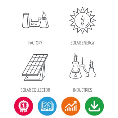 Güneş enerjisi sistemleri enerji, fabrika ve sanayi.