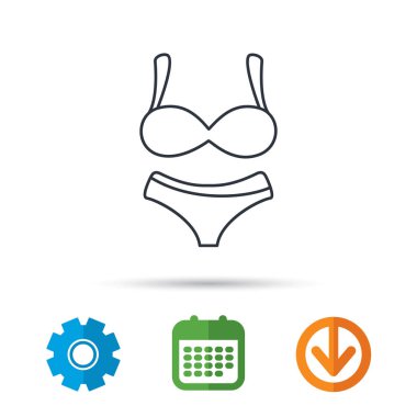 İç çamaşırı simgesi. Kadın iç çamaşırı işareti.