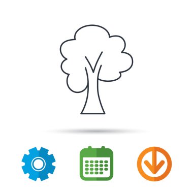 Akçaağaç ağaç simgesi. Orman ahşap işareti.