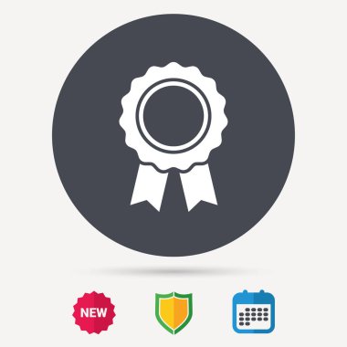 Madalya simgesi. Kazanan ödül amblemi işareti.