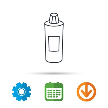 Şampuan şişesi simgesi. Sıvı sabun işareti.