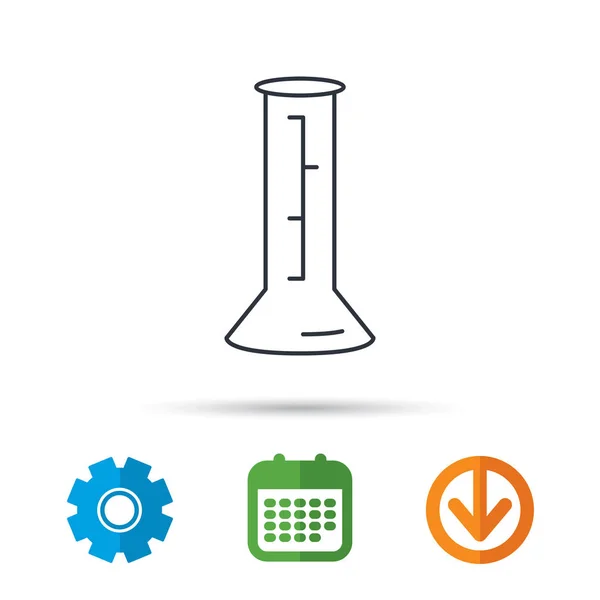 Icono del vaso. Signo del matraz de laboratorio . — Vector de stock