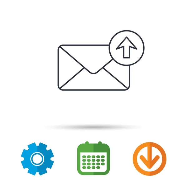 E-post Utkorgen ikonen. E-postmeddelande tecken. — Stock vektor