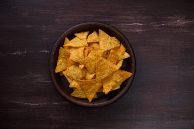 Cips cips. Lezzetli tuzlu tortilla snack.