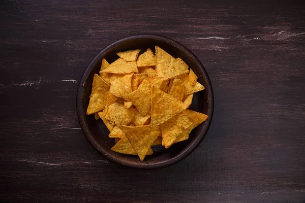 Nachos chips. Delicious salty tortilla snack. — Stock Photo, Image