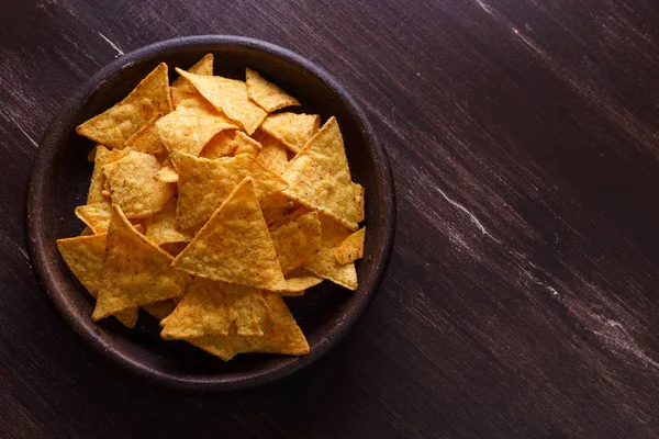 Nachos chips. Delicious salty tortilla snack. — Stock Photo, Image