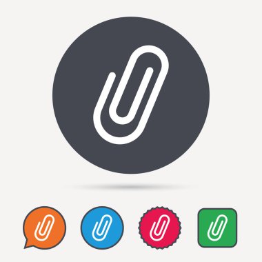 Ek simgesini. Ataş işareti.