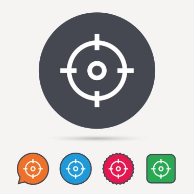 Hedef simgesi. Crosshair amaç işareti.