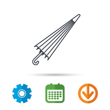 Şemsiye simgesi. Su koruma işareti.