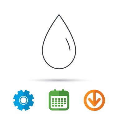 Su damla simgesi. Sıvı işareti.