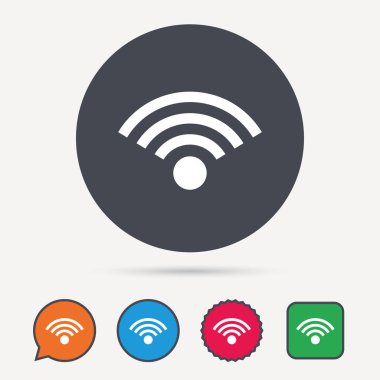 WiFi simgesi. Kablosuz Internet işareti.