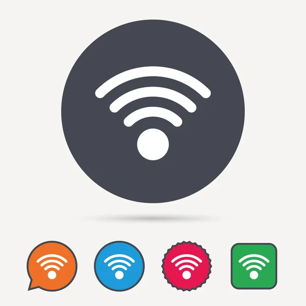 Wifi アイコン。無線インターネット署名. — ストックベクタ