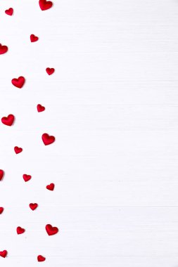 Kırmızı kalpler. Sevgililer günü. Aşk sembolü.