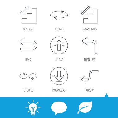 Oklar simgeler. Download, lineer işaretler tekrar.