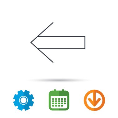 Geri ok simgesi. Önceki işaret.