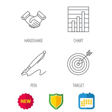 El sıkışma, graph grafikleri ve hedef simgeler.