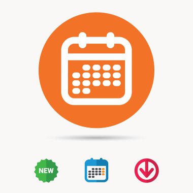 Takvim simgesini. Olaylar uyarı mektubu işareti.