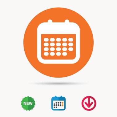 Takvim simgesini. Olaylar uyarı mektubu işareti.