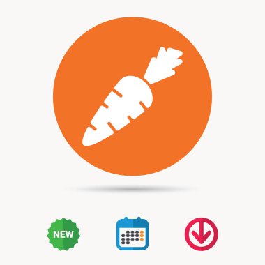 Havuç simgesi. Doğal sebze işareti.