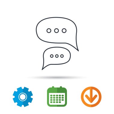 Sohbet simgesi. Yorum mesaj işareti.