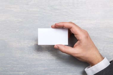 Elini tut boş kartvizit tasarım mockup.