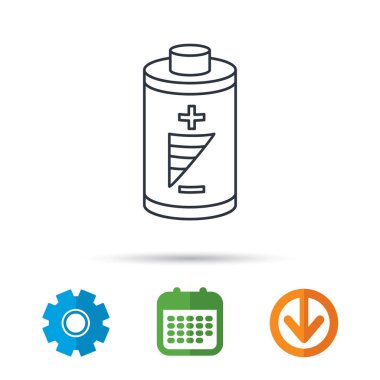 Pil simgesi. Elektrik işareti.