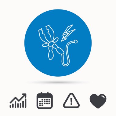 Terminal elektrik simgesi. Pilin şarj edilmesi.