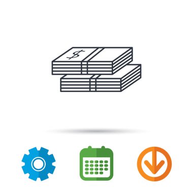 Para simgesi. Dolar para işareti.