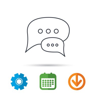 Sohbet simgesi. Yorum mesaj işareti.