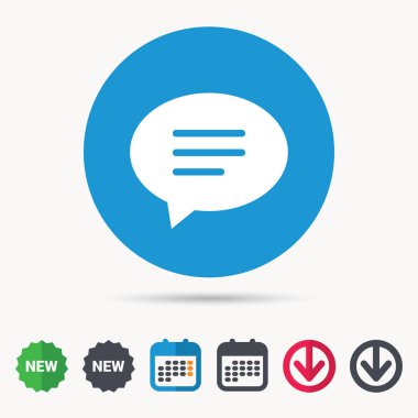 Konuşma balonu simgesinin. Sohbet işareti.