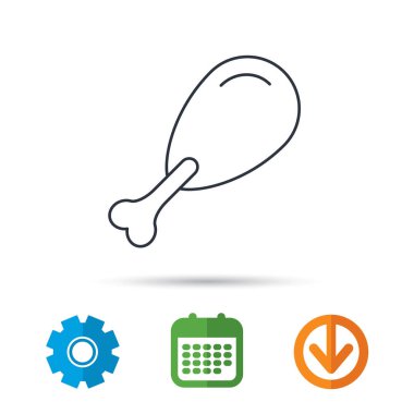 Tavuk bacağı simgesi. Baget işareti.