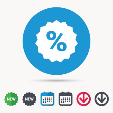 Simge indirim. Satış teklifi yıldız işareti.