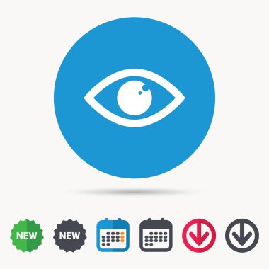 Göz simgesini. Gözün görme işareti.