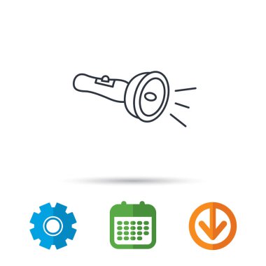 El feneri simgesi. Işık demeti işareti.