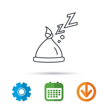 Nodül simgesi ile bebek şapka. Yeni doğan kap işareti.