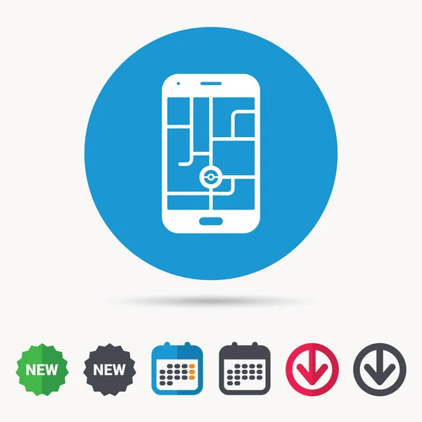 Smartphone device icon. Go symbol. — Stock Vector